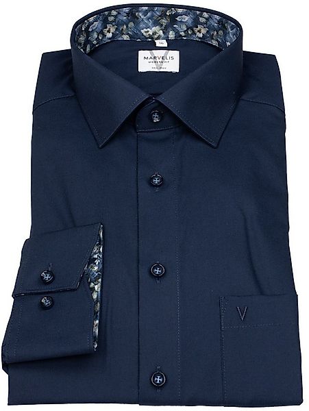 MARVELIS Businesshemd Modern Fit leicht tailliert bügelfrei Kentkragen günstig online kaufen
