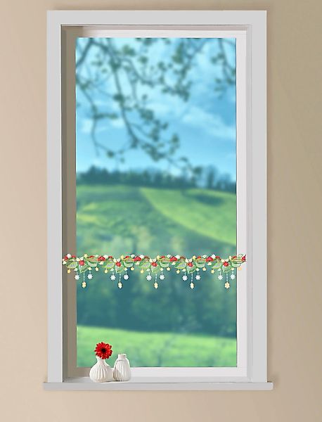 W. Reuter & Sohn - Plauener Spitze Scheibengardine "Marienkäfer" Stangendur günstig online kaufen