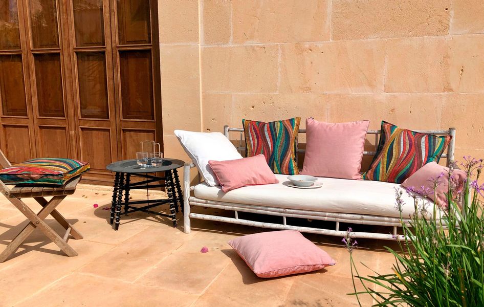 H.O.C.K. Dekokissen "Lino" Outdoor geeiget, Wendekissenhülle mit Füllung, 1 günstig online kaufen