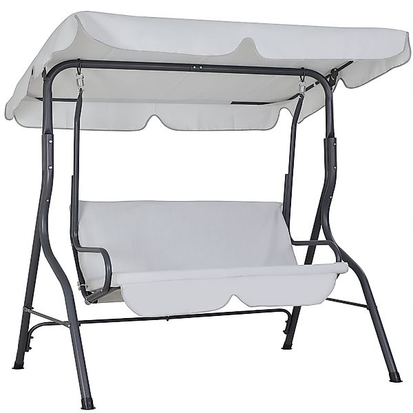 Hollywoodschaukel Hellgrau mit Sonnendach günstig online kaufen