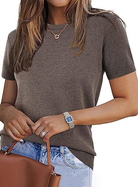 Arach&Cloz Strickpullover Damen Pullover Wolle Strickpullover Rundhals Stri günstig online kaufen