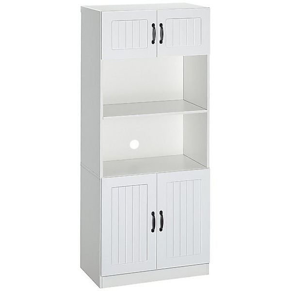 HOMCOM Küchenbuffet Hochschrank mit 2 Regalen günstig online kaufen