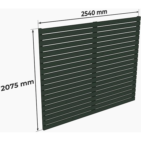 Holzbrüder Carport-Seitenwand Ralf Fichte 207,5 cm x 254 cm Chromoxidgrün günstig online kaufen