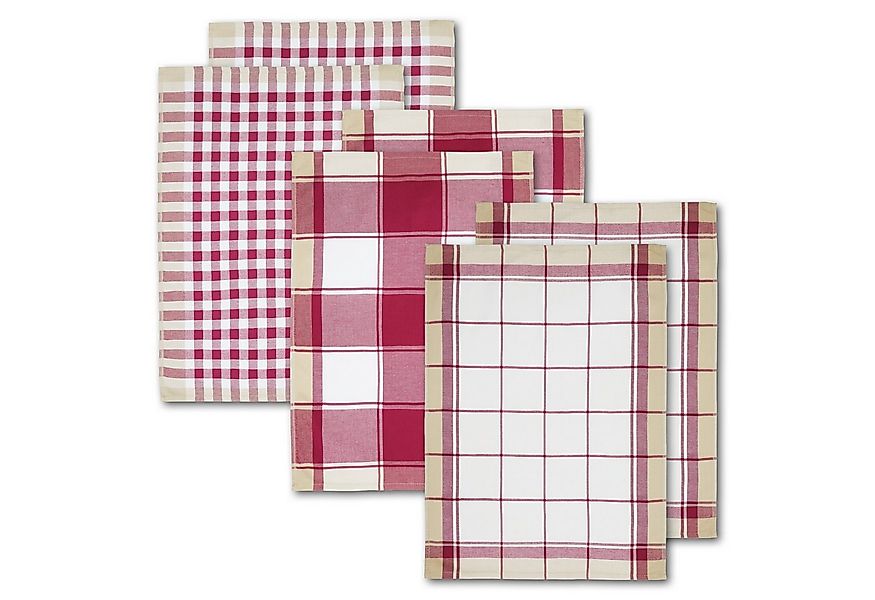 Dyckhoff Geschirrtuch KARO, Maße je Tuch ca. 50x70 cm, (Set, 6-tlg), mit dr günstig online kaufen