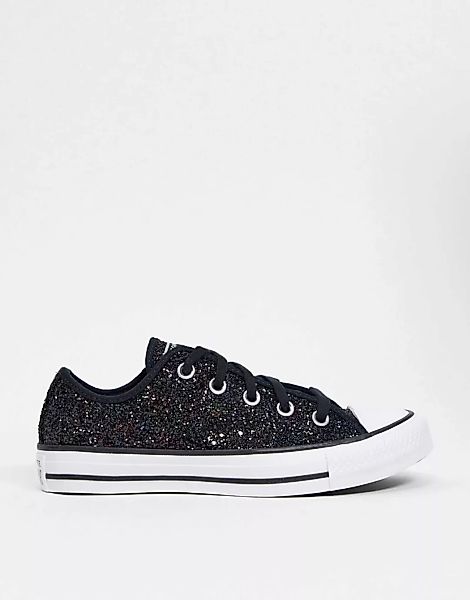 Converse – Chuck Taylor All Star Ox – Sneaker mit Glitter in Schwarz günstig online kaufen