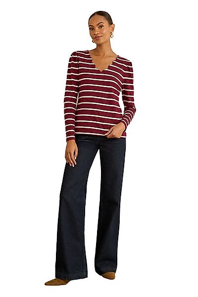 Love & Roses Langarmbluse Love & Roses Jersey-Shirt mit Bogenkanten, Regula günstig online kaufen