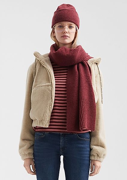QS Outdoorjacke Flauschige Kapuzenjacke in Felloptik günstig online kaufen