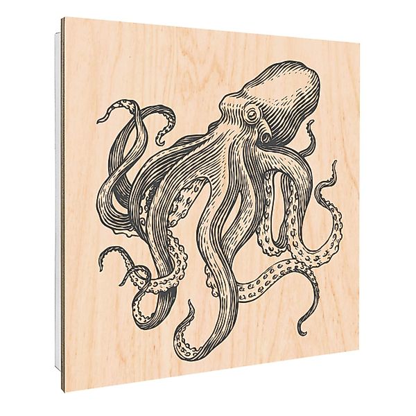 Banjado Schlüsselkasten mit Holzfront 30x30cm Weiß Scharnier Links 50 Haken günstig online kaufen