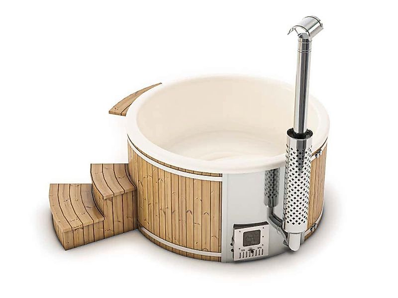 FinnTherm Whirlpool Badefass Holz Stockholm, in günstig online kaufen