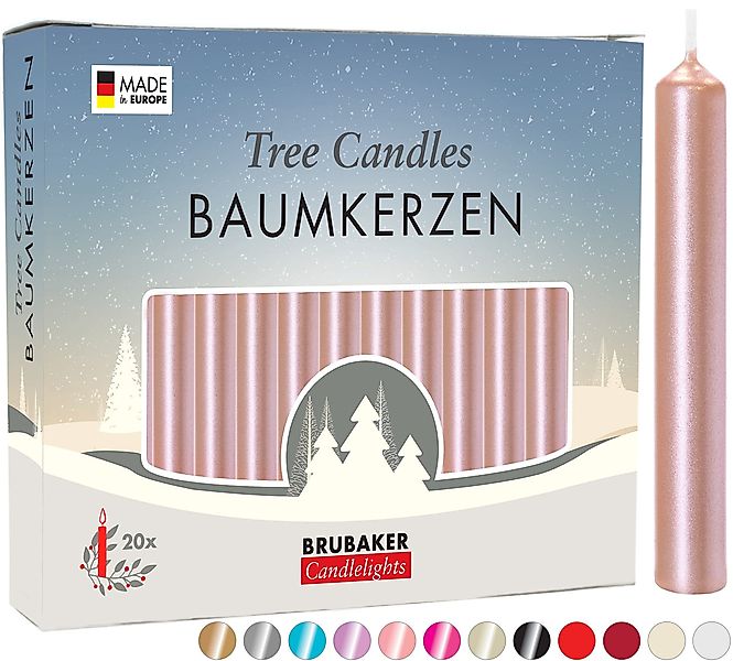 BRUBAKER Tafelkerze Baumkerzen aus Wachs (100er günstig online kaufen