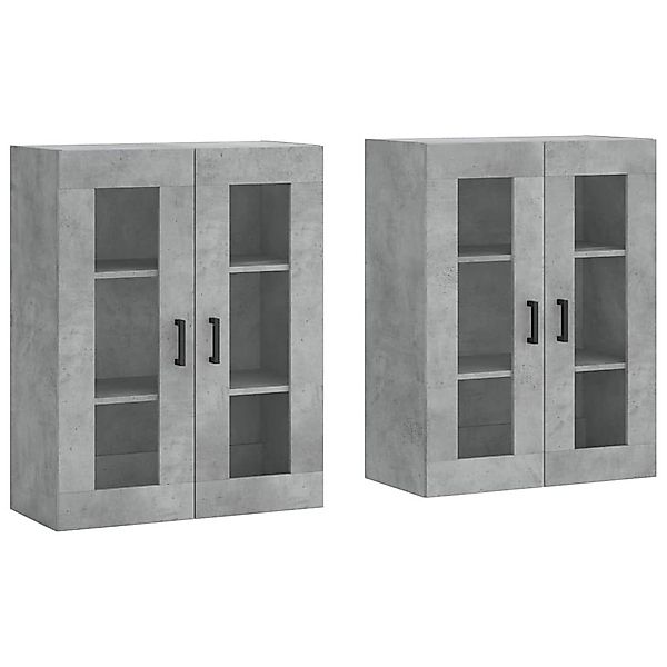 vidaXL Sideboard Wandschränke 2 Stk. Betongrau günstig online kaufen