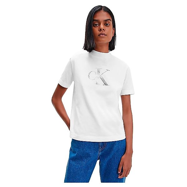 Calvin Klein Jeans Gunmetal Monogram Kurzärmeliges T-shirt M Bright White günstig online kaufen