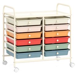 COSTWAY Rollcontainer, mit Schubladen Kunststoff, Rollwagen günstig online kaufen