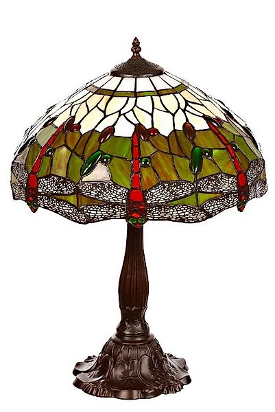 BIRENDY Stehlampe Lampe im Tiffany-Stil 16 Zoll Libelle Tiere Rose Tischlam günstig online kaufen