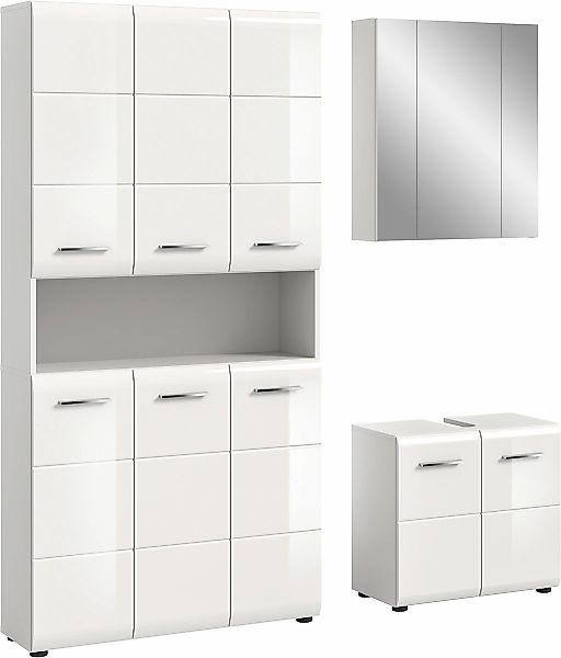 INOSIGN Badezimmer-Set, (Set, 4 St.), Florenz, Badkombination 3-tlg., Weiß günstig online kaufen