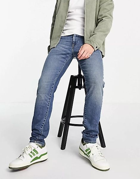 Diesel – D-Strukt – Jeans in heller Waschung mit schmalem Bein-Blau günstig online kaufen