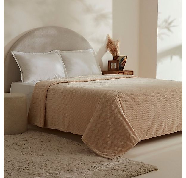 Karaca Tagesdecke Karaca Leaves Ecru Doppelbettdecke Tagesdecke Decke Bettd günstig online kaufen