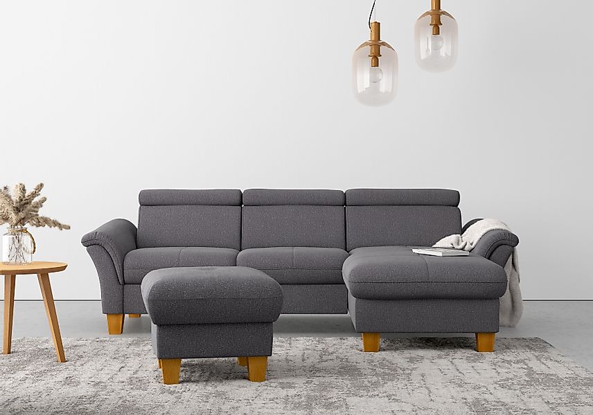 Home affaire "Lindgren L-Form" wahlweise mit Bett mit klappbaren Rollen, Ka günstig online kaufen