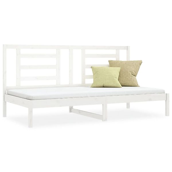 vidaXL Bett Tagesbett ohne Matratze Weiß 90x200 cm Massivholz Kiefer günstig online kaufen