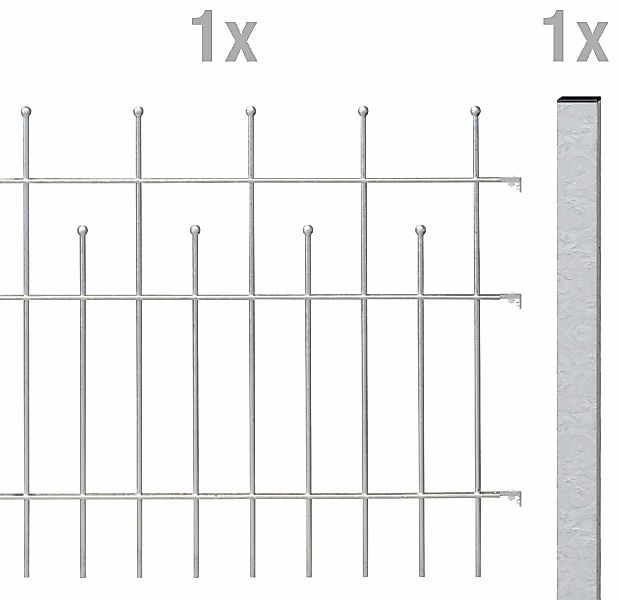 Alberts Metallzaun "Anbauset Madrid", Höhe: 49,5, 73,5 und 98,5 cm, Breite: günstig online kaufen