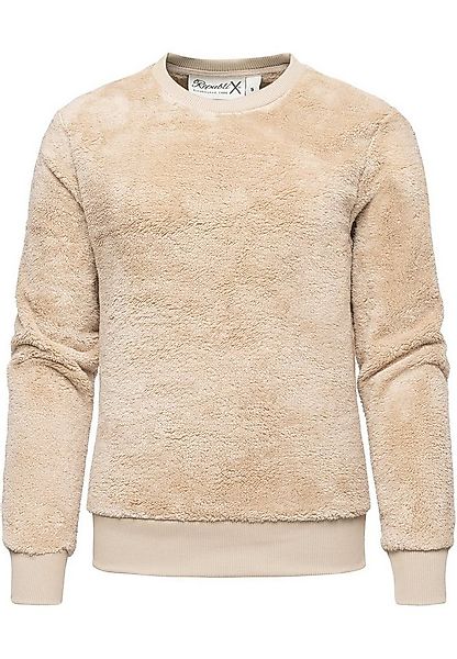 REPUBLIX Sweatshirt LUNA Damen Teddy Pulli Sweatjacke Plüsch Hoodie Pullove günstig online kaufen
