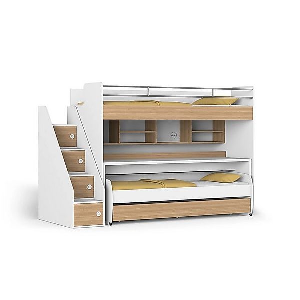Multimo Etagenbett Multimo Ikon Stockbett für 3 Personen mit Schreibtisch günstig online kaufen