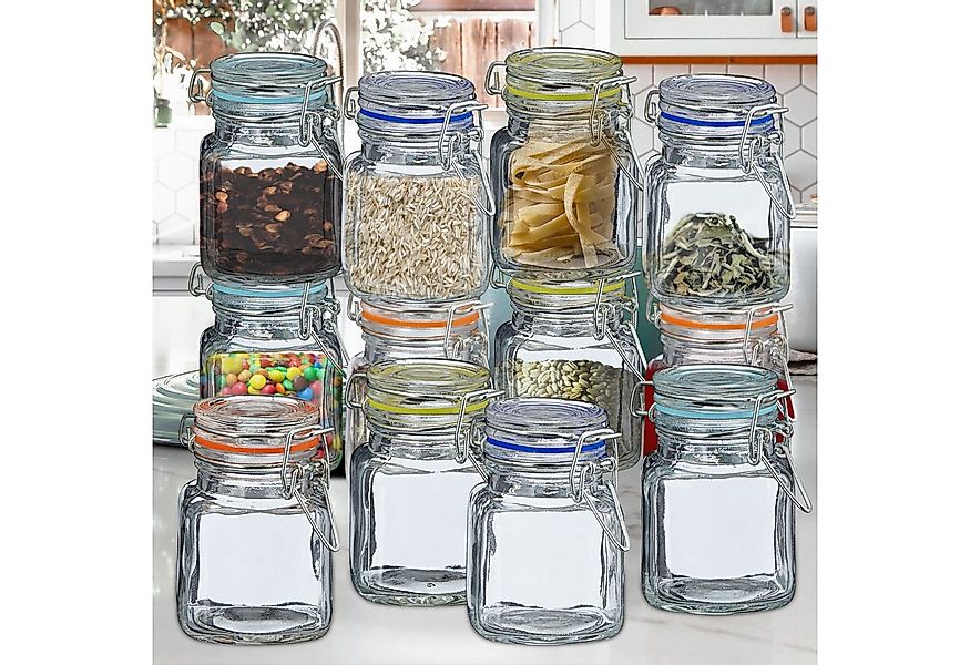 CEPEWA Gewürzbehälter Einmachglas Gewürzglas Aufbewahrungsglas 12er Set günstig online kaufen