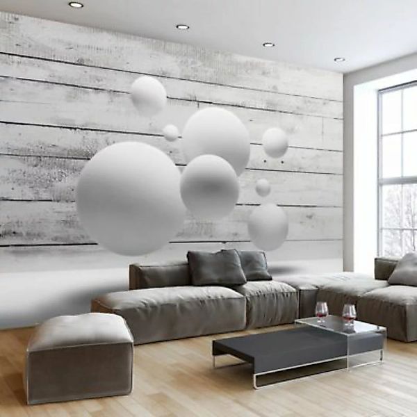 artgeist Fototapete Balls grau/weiß Gr. 350 x 245 günstig online kaufen