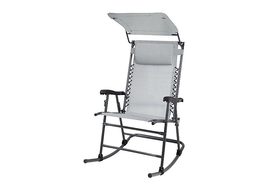 SVITA Schaukelstuhl, faltbar, mit Sonnenschutz, Armlehne, Kopfstütze, Hellg günstig online kaufen