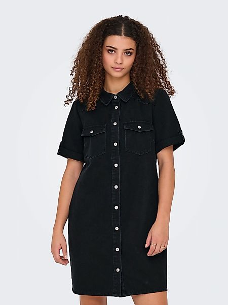 ONLY Jeanskleid "ONLLISA – Denimkleid mit Knopfleiste und Brusttaschen", mo günstig online kaufen