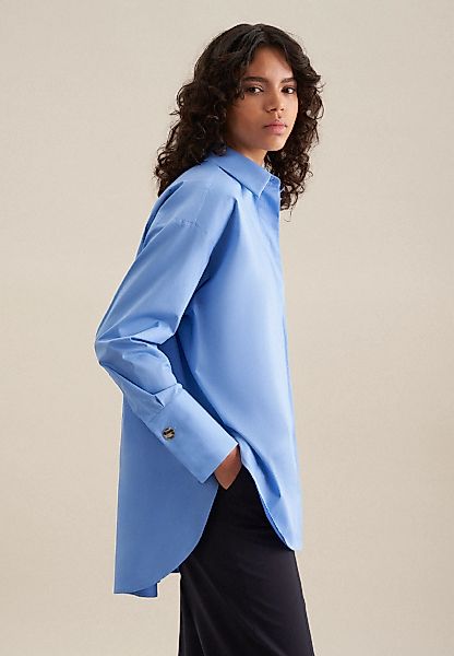 seidensticker Hemdbluse "Schwarze Rose", Langarm Kragen Uni günstig online kaufen