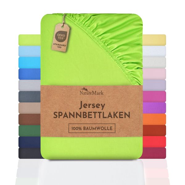 NatureMark Spannbettlaken JERSEY Spannbettlaken Spannbetttuch, Baumwolle, günstig online kaufen