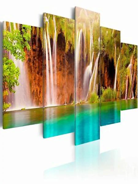 artgeist Wandbild Forest waterfall mehrfarbig Gr. 200 x 100 günstig online kaufen