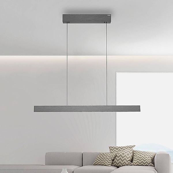 PURE E-Motion LED-Balken-Pendelleuchte, CCT, grau günstig online kaufen