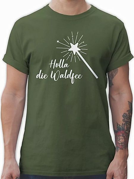 Shirtracer T-Shirt Holla die Waldfee Kostüm Lustige Sprüche Witziger Spruch günstig online kaufen