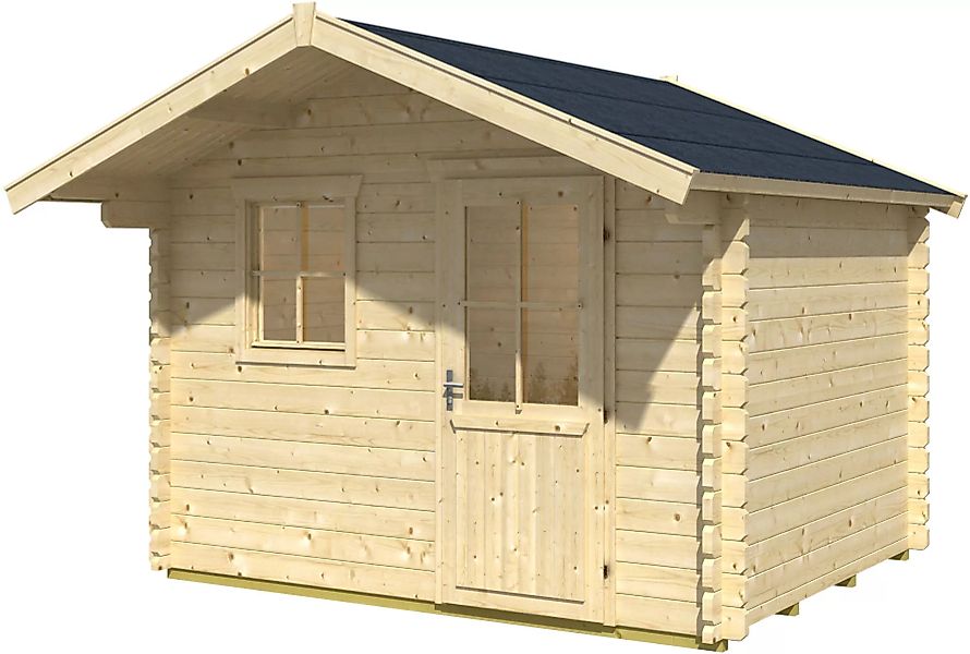 Skan Holz Holz-Gartenhaus Narvik 2 Natur 300 cm x 250 cm günstig online kaufen