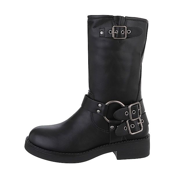 Ital-Design Damen Bikerschuhe Biker Westernstiefel (85276009) günstig online kaufen