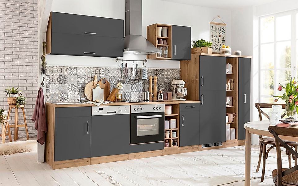 KOCHSTATION Küchenzeile »KS-Colmar«, ohne E-Geräte, Breite 360 cm günstig online kaufen