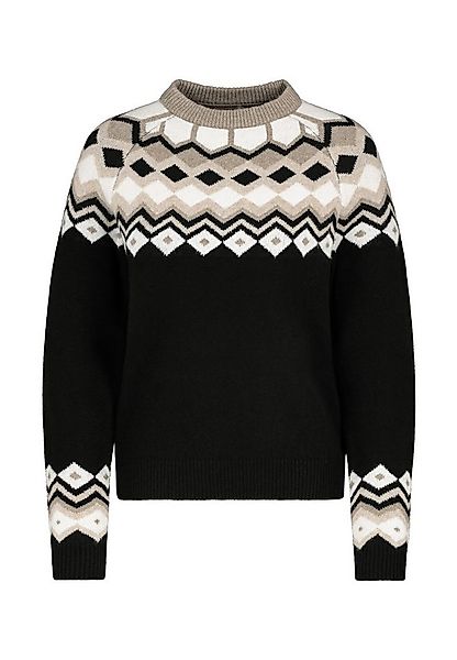 Eight2Nine Strickpullover Damen Pullover mit Winter Muster Breite Rippbündc günstig online kaufen