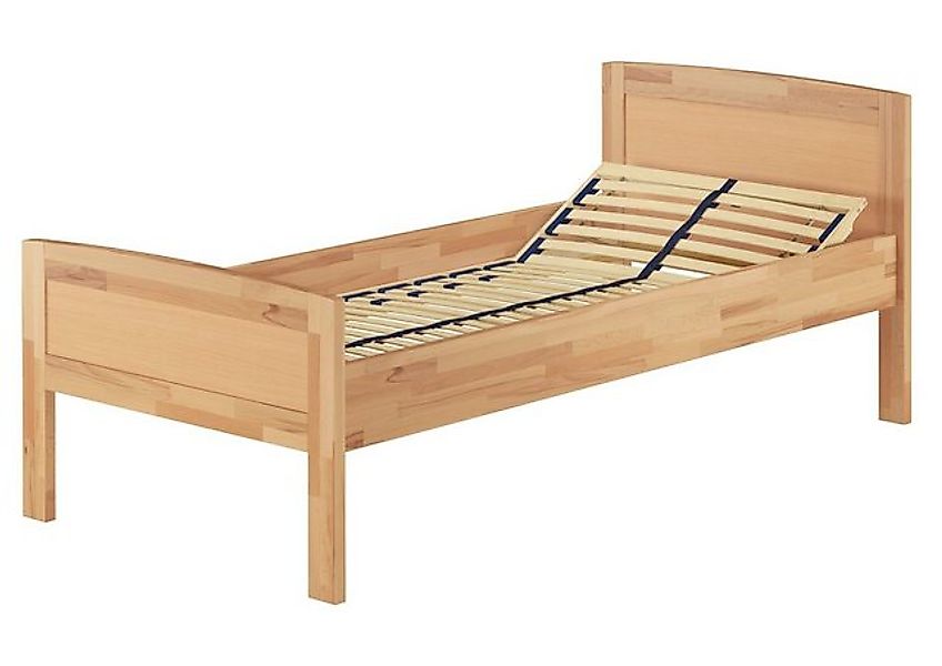 ERST-HOLZ Bett Hohes Seniorenbett Überlänge Buche 90 x 220, Buchefarblos la günstig online kaufen