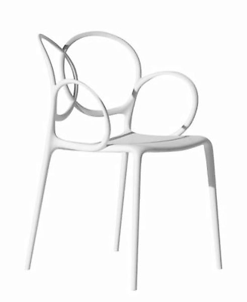 Stapelbarer Sessel Sissi plastikmaterial weiß outdoorgeeignet - Driade - We günstig online kaufen