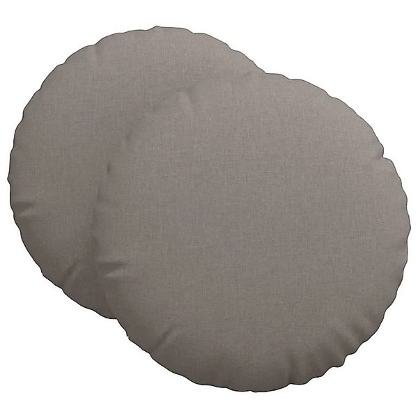 vidaXL Sitzkissen 2 Stk Taupe Ø60 x 21 cm Stoff 42014200 günstig online kaufen