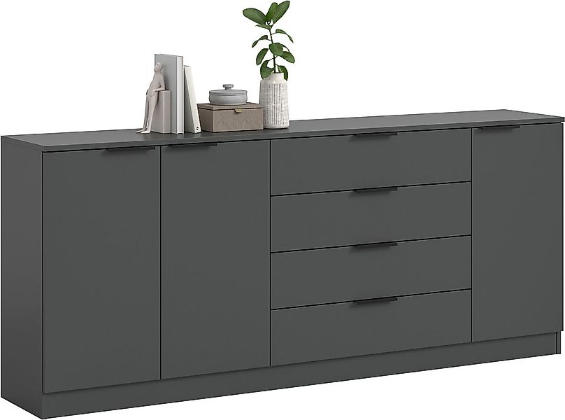 Home affaire Sideboard SKARDE, Breite 185 cm, 4 Schubkästen, 3 Türen, viel günstig online kaufen