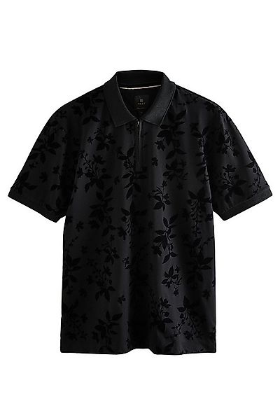 Next Poloshirt Beflocktes Polohemd mit 1/4-Reißverschluss (1-tlg) günstig online kaufen