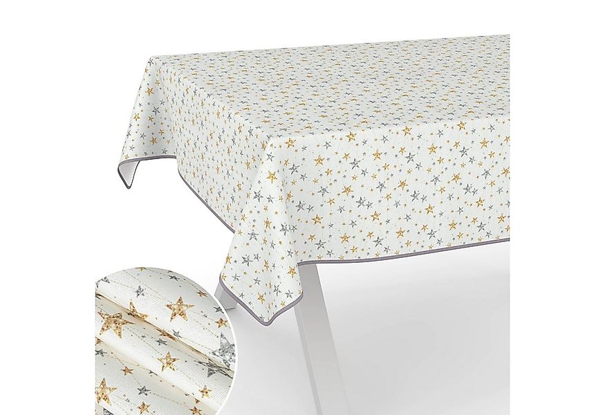 ANRO Tischdecke pflegeleicht Weihnachten Tischtuch Christmas Strene Tischwä günstig online kaufen