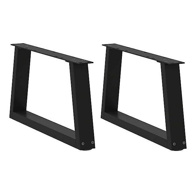 vidaXL Tischbein Couchtischbeine V-Form 2 Stück Schwarz 70x(30-31,3) cm Sta günstig online kaufen