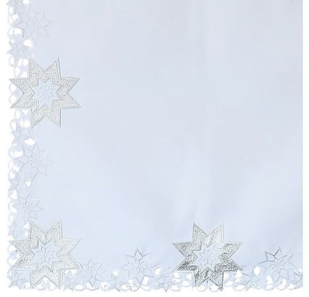 matches21 HOME & HOBBY Tischdecke Tischdecke MALIA Sterne Stick Weihnachten günstig online kaufen