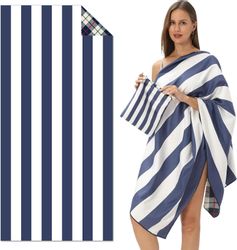 Coonoor Strandtuch Mikrofaser Doppelseitiges Samtstrandtuch Tragbares günstig online kaufen