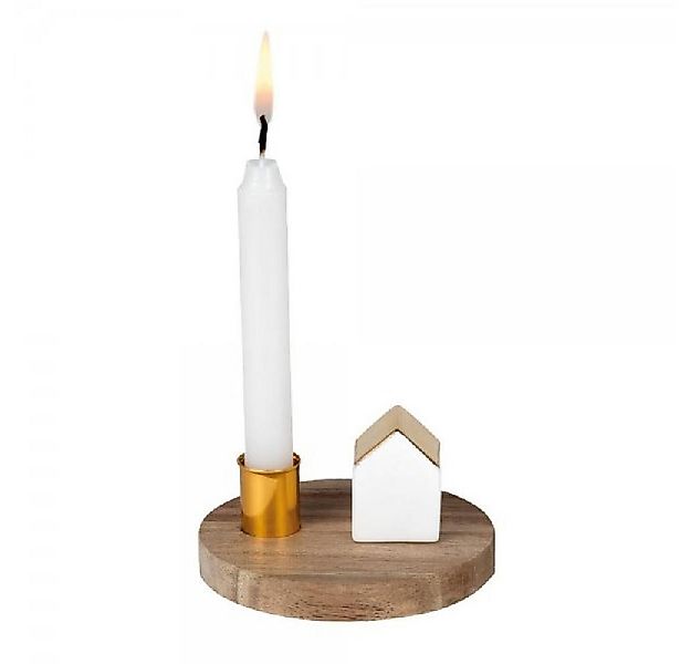 Räder Windlicht Design Kerzenhalter Lichtgeschichten Haus Weiß-Gold günstig online kaufen