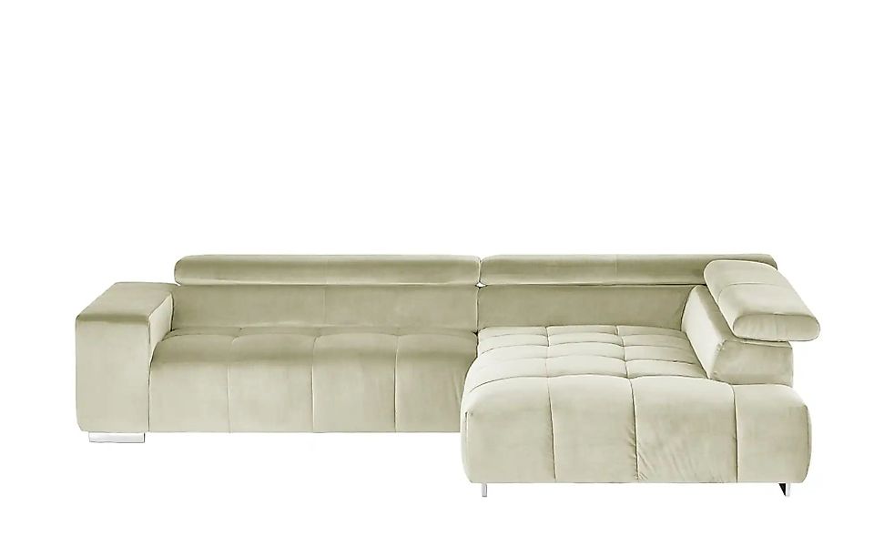 uno Ecksofa aus Samt  Origo ¦ creme ¦ Maße (cm): B: 308 H: 70 T: 225 Polste günstig online kaufen